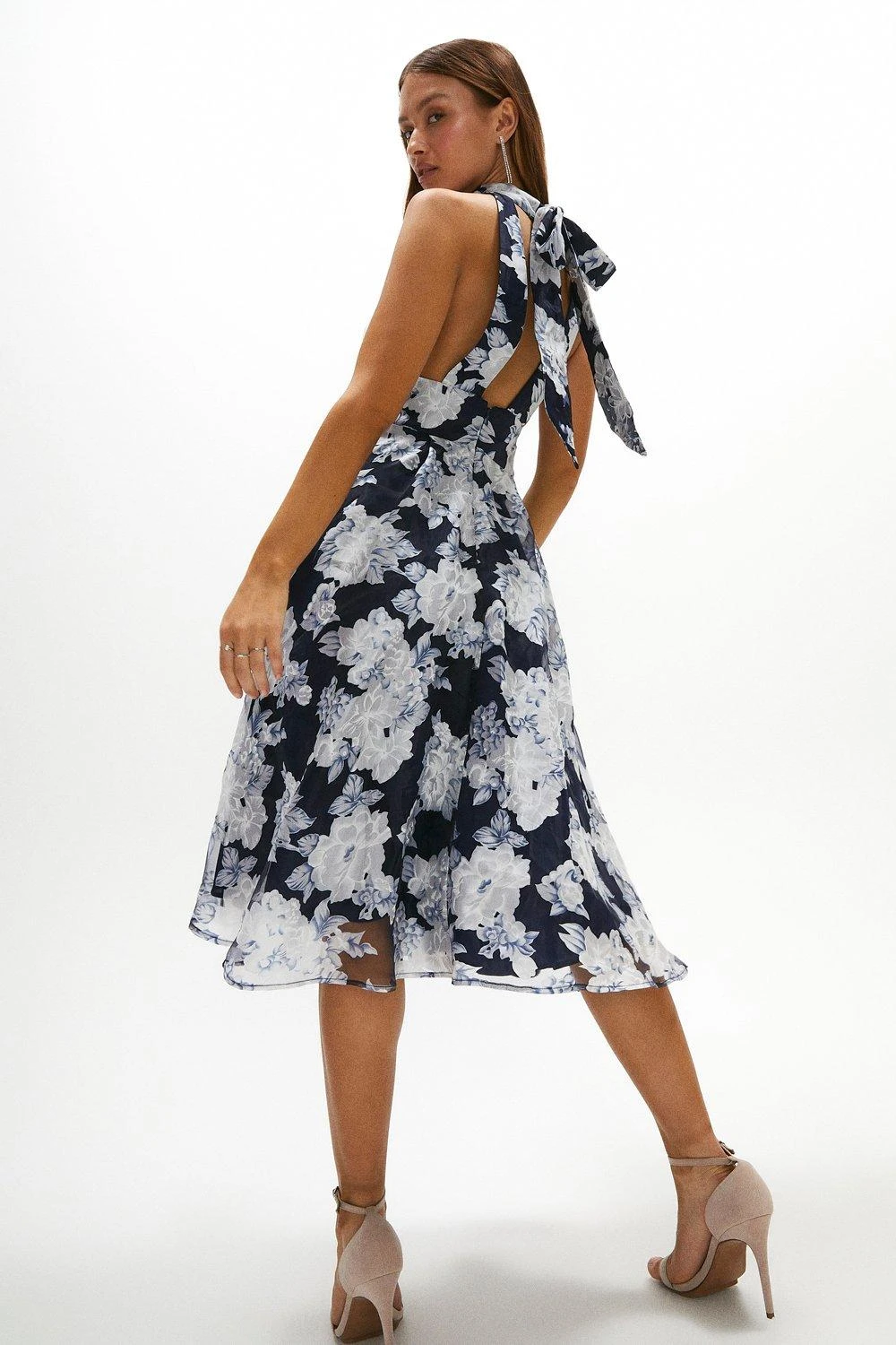 Coast Bow Back Organza Dress