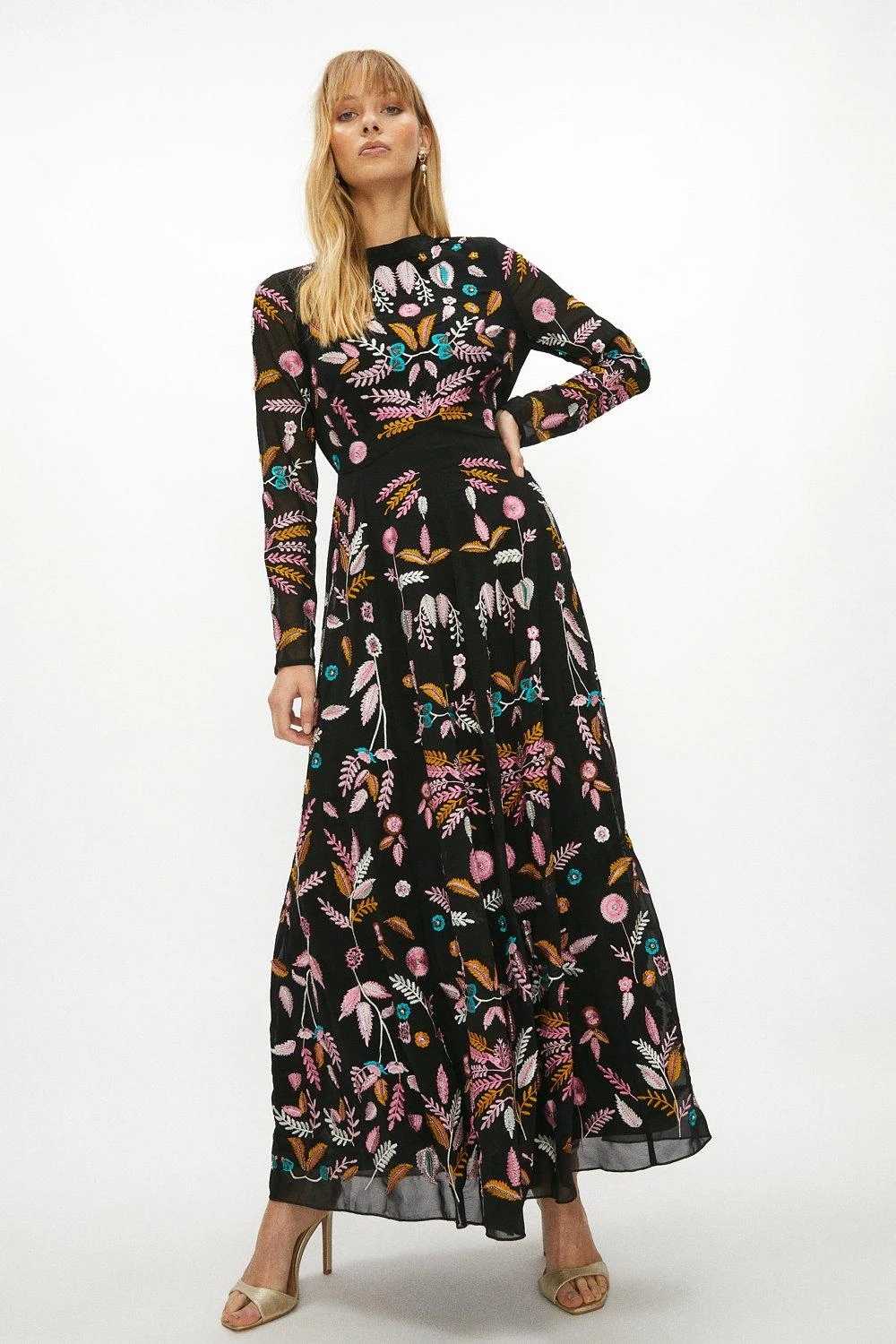 Coast Statement Embroidered Maxi Dress