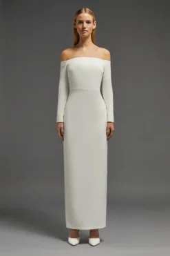 Coast Bardot Maxi Long Sleeve Dress