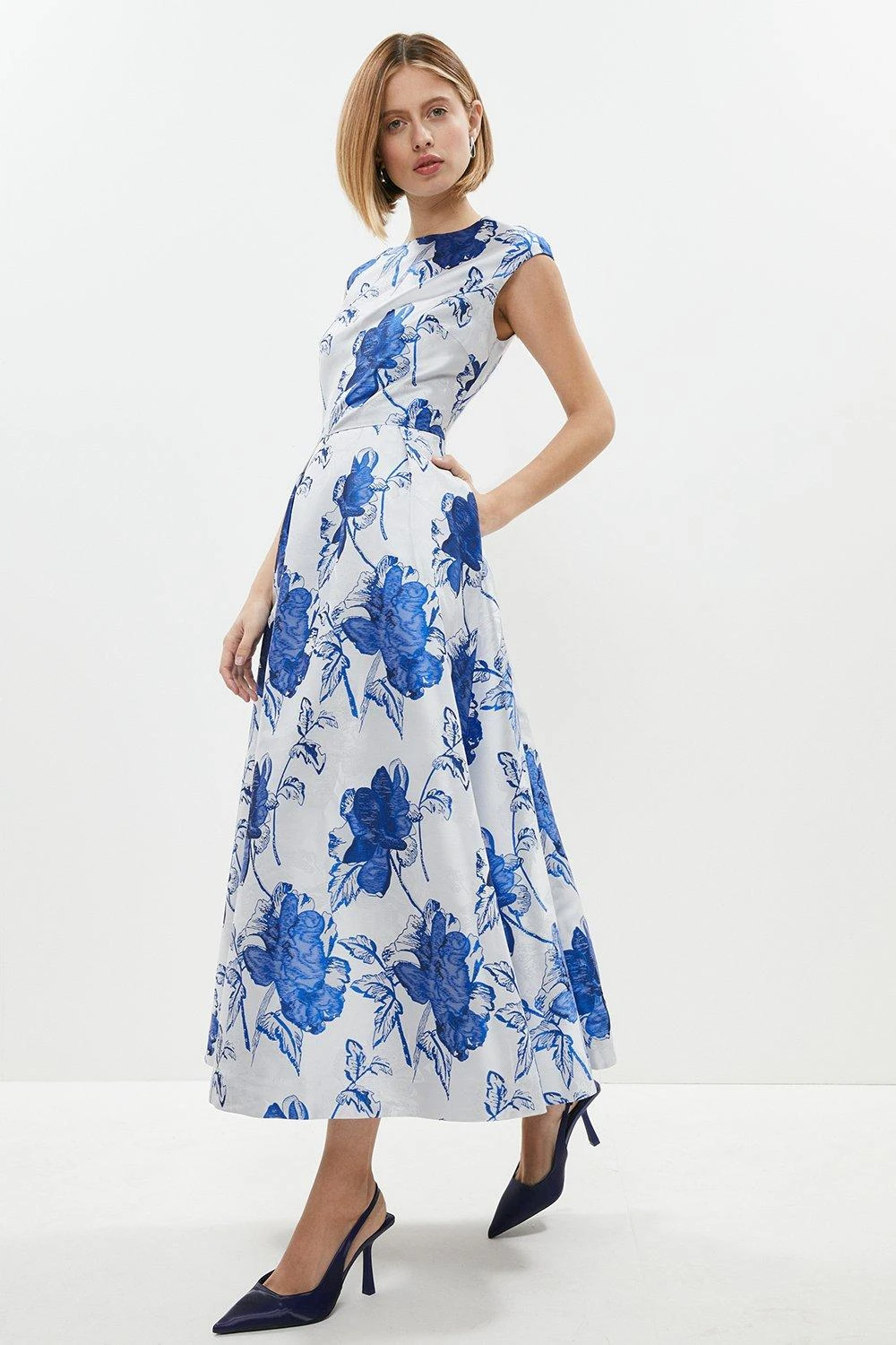 Coast Premium Jacquard Midaxi Dress - Image 2