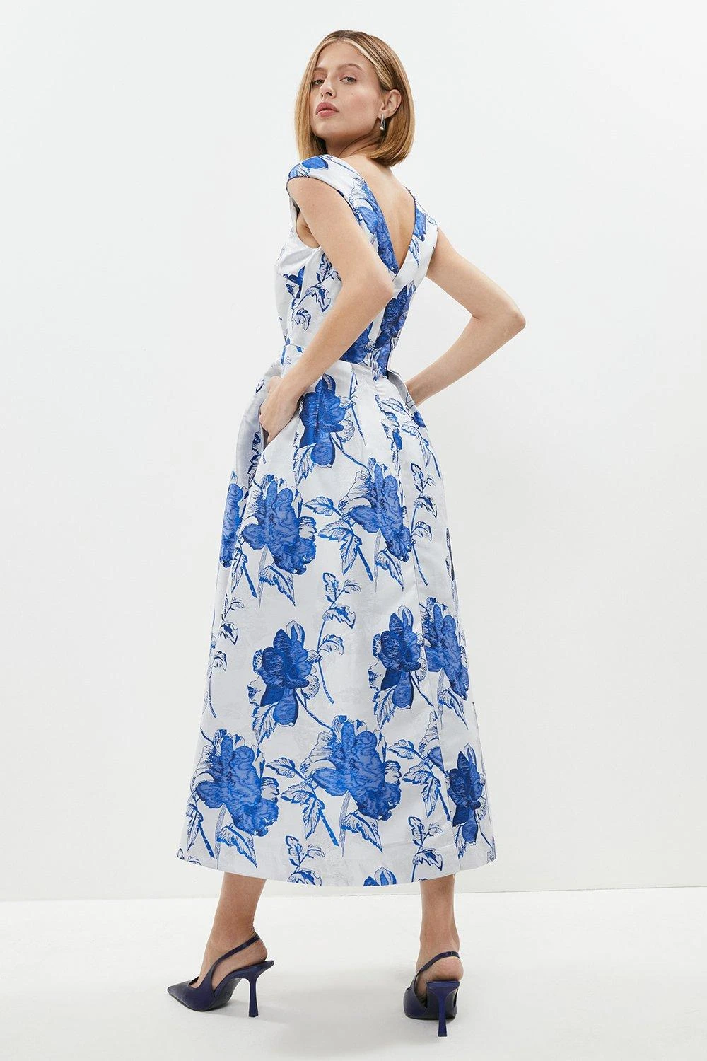 Coast Premium Jacquard Midaxi Dress - Image 3