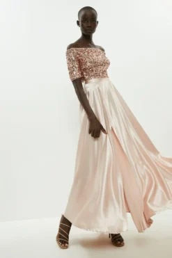 Coast Sequin Bardot Top