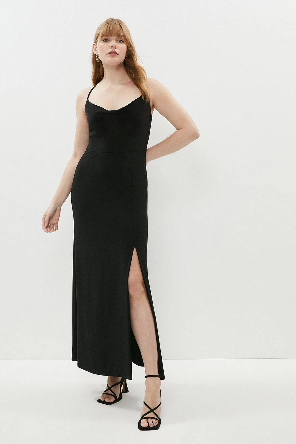 Coast Strappy Cowl Neck Fishtail Maxi Dress