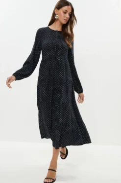 Coast Skinny Sleeve Tiered Skirt Midaxi Dress