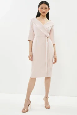 Coast Bardot Long Sleeve Midi Dress