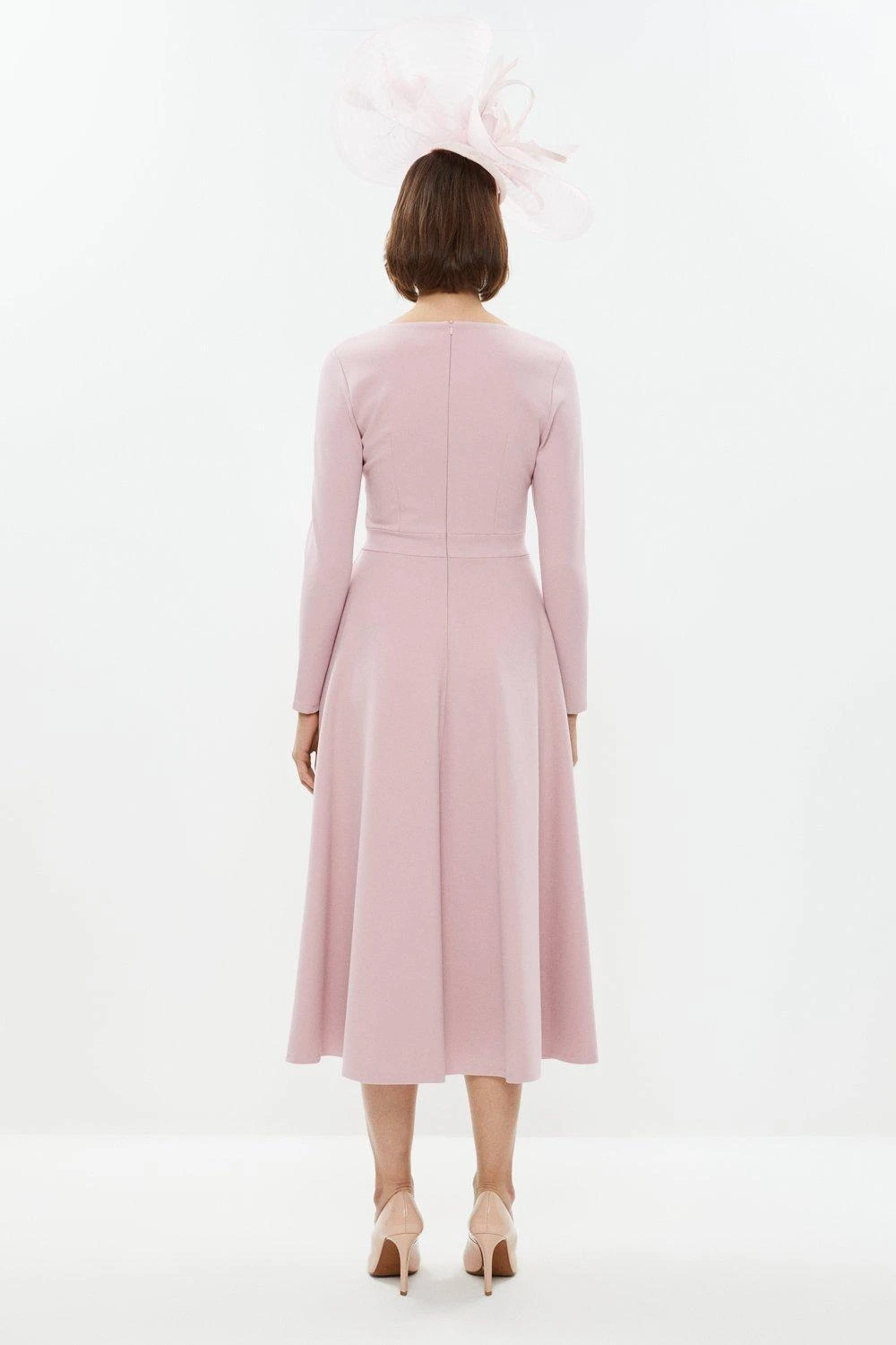 Coast V Neck Full Skirt Midi Dress - Image 3