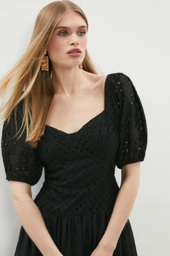 Coast Corset Body Broderie Dress