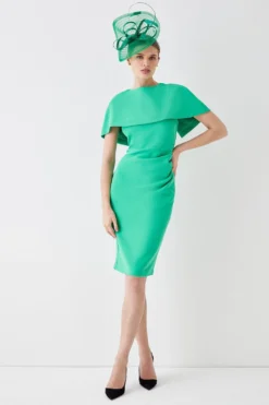 Coast Cape Detail Body Sculpt Midi Dress