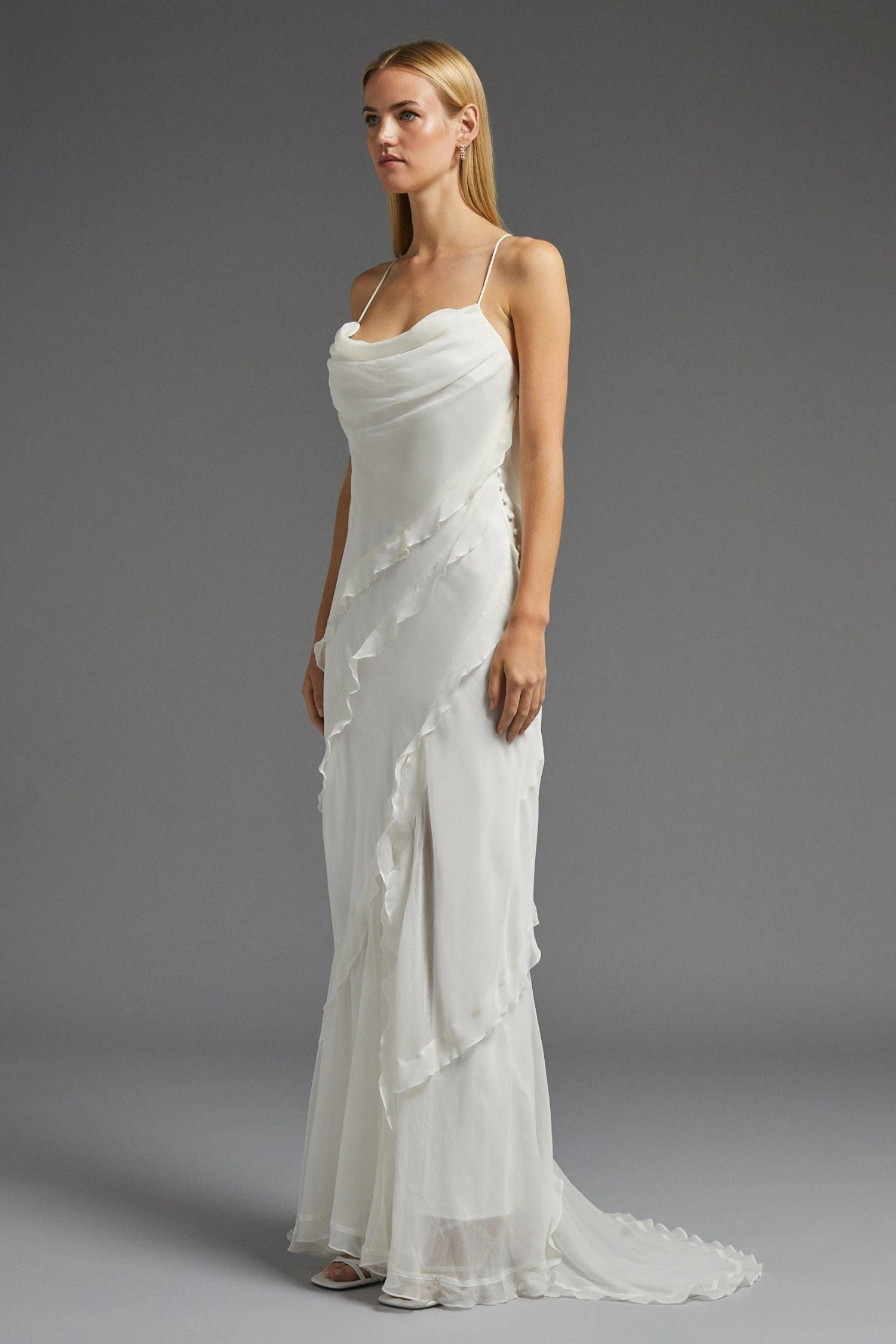 Coast Ruffle Detail Tiered Hem Maxi Dress - Image 2