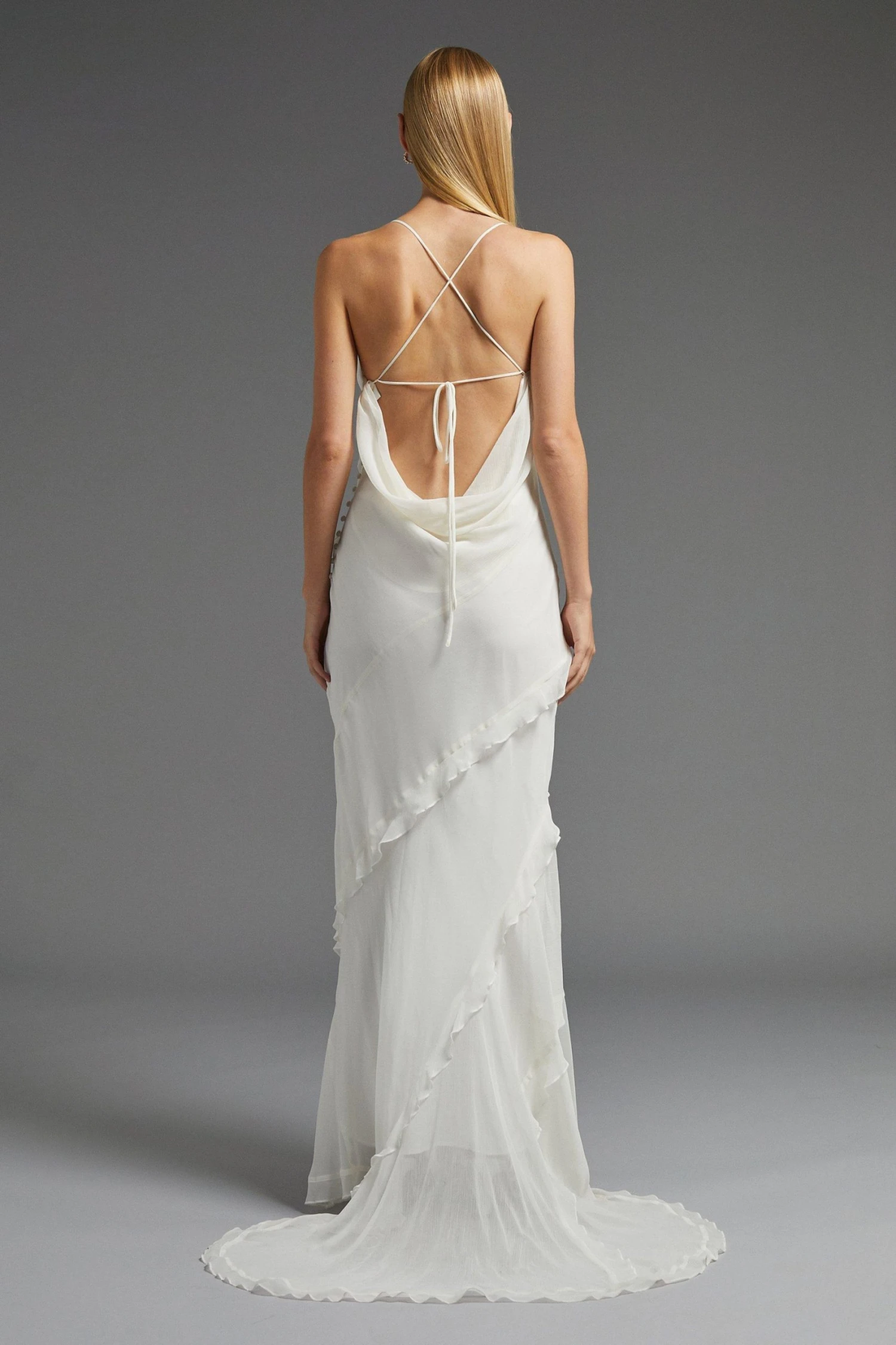 Coast Ruffle Detail Tiered Hem Maxi Dress - Image 3