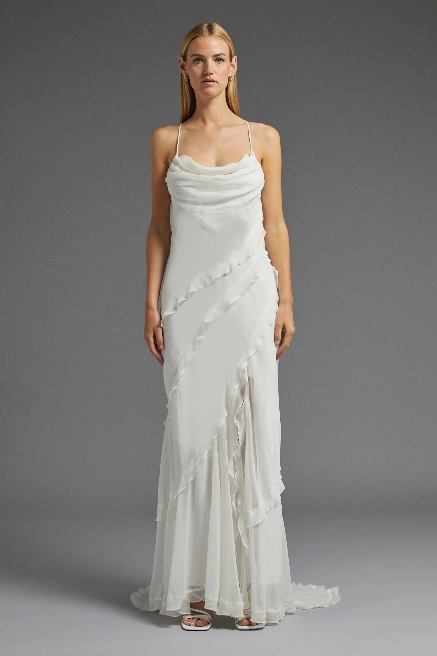 Coast Ruffle Detail Tiered Hem Maxi Dress - Image 5