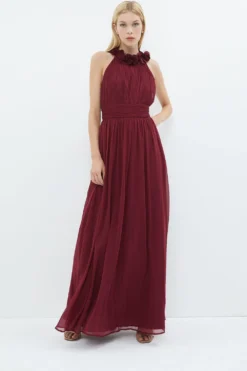 Coast 3d Floral Crinkle Chiffon Maxi Dress