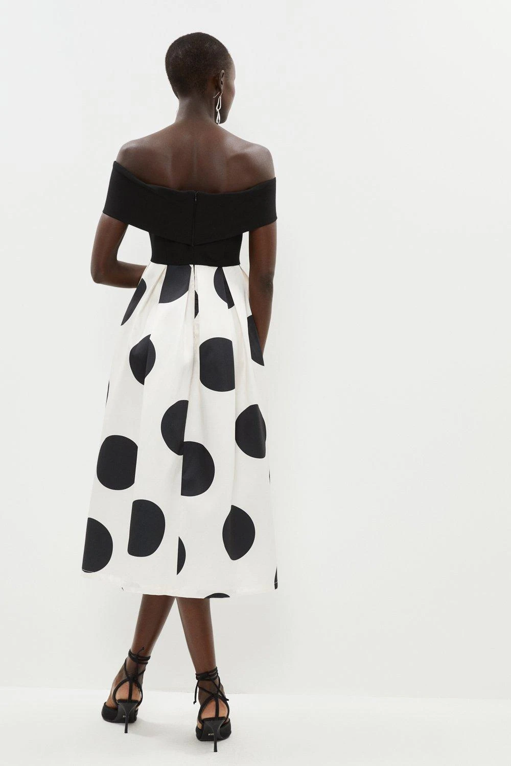 Coast Bardot 2 In 1 Printed Twill Skirt Midi Dress - Image 3