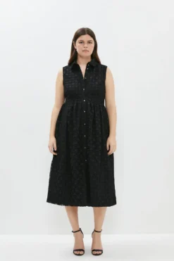 Coast Plus Size Lace Midi Shirt Dress