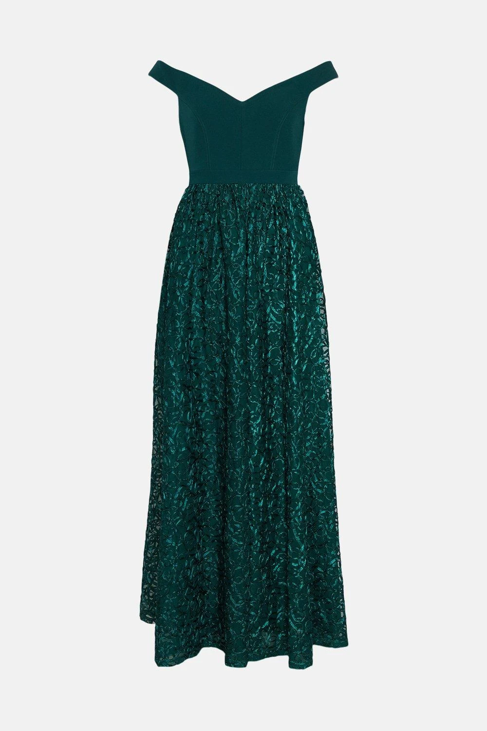 Coast Off Shoulder Embroidered Skirt Maxi Dress - Image 4