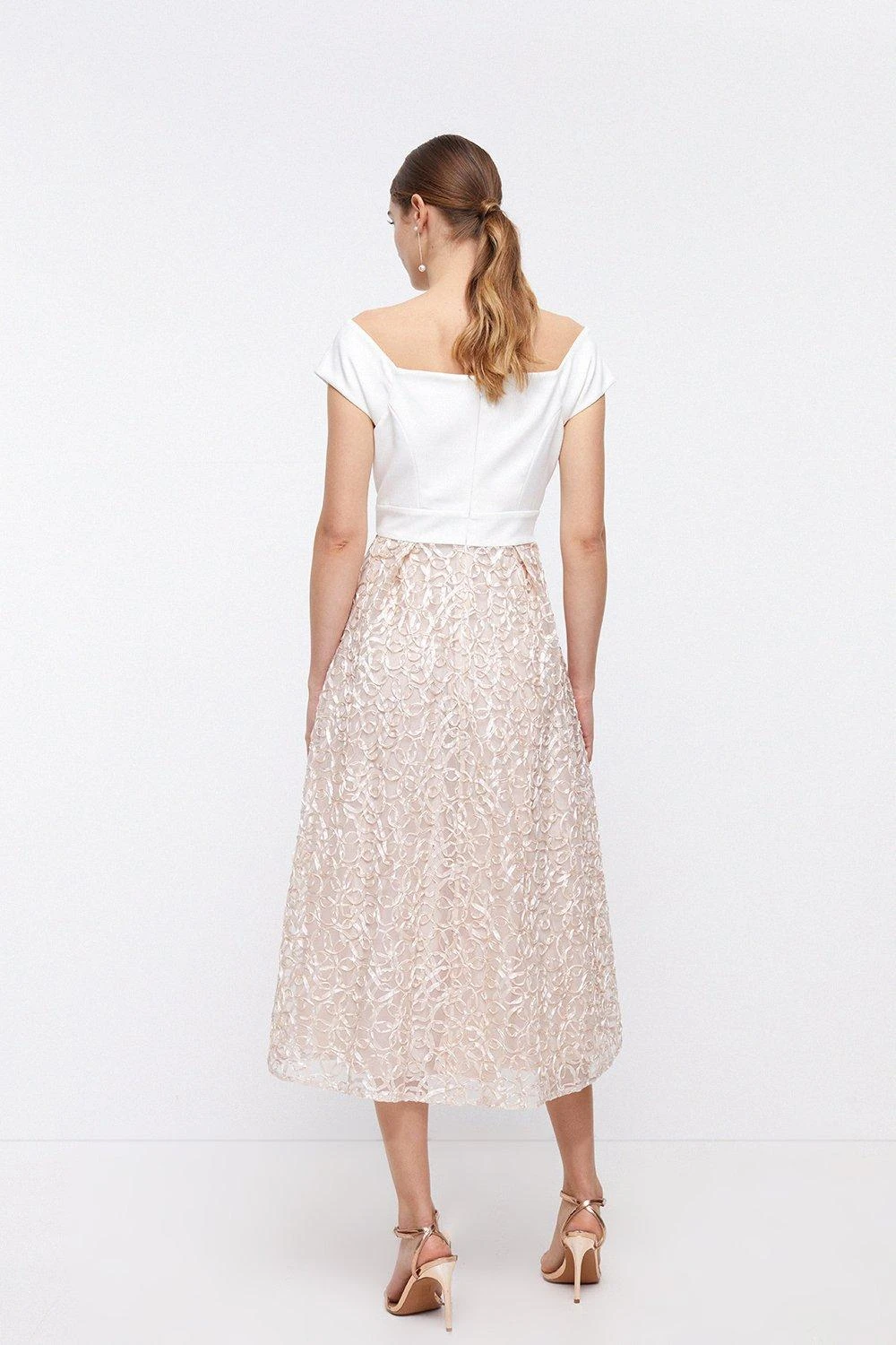 Coast Midi Dress With Embroidered Ribbon Skirt​ - Image 3