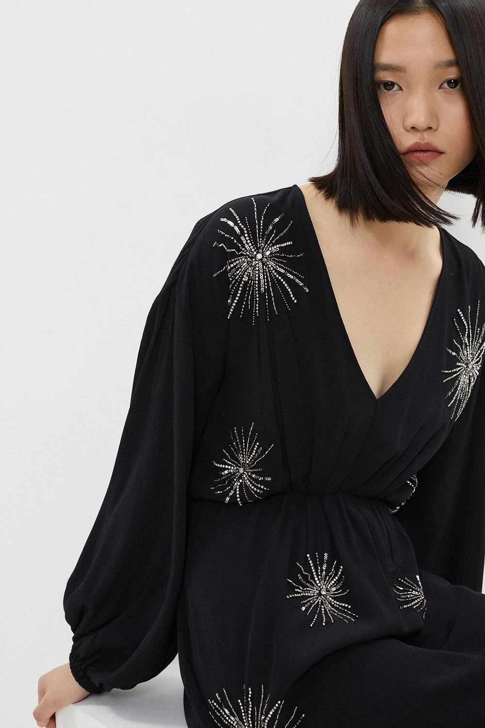 Coast Starburst Beadwork Viscose Mini Dress - Image 2