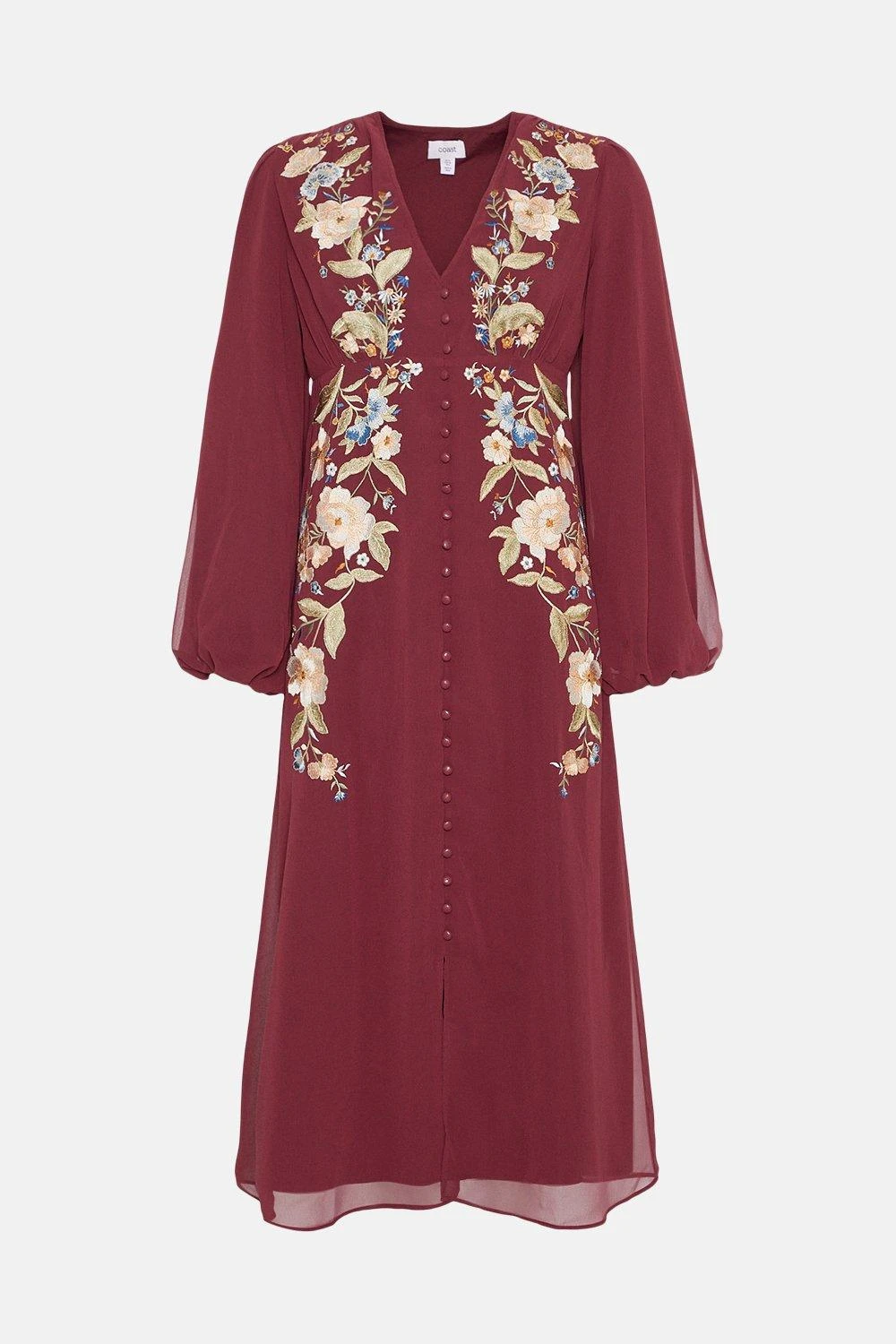Coast Mirrored Orchid Button Through Midi Dress - Image 4