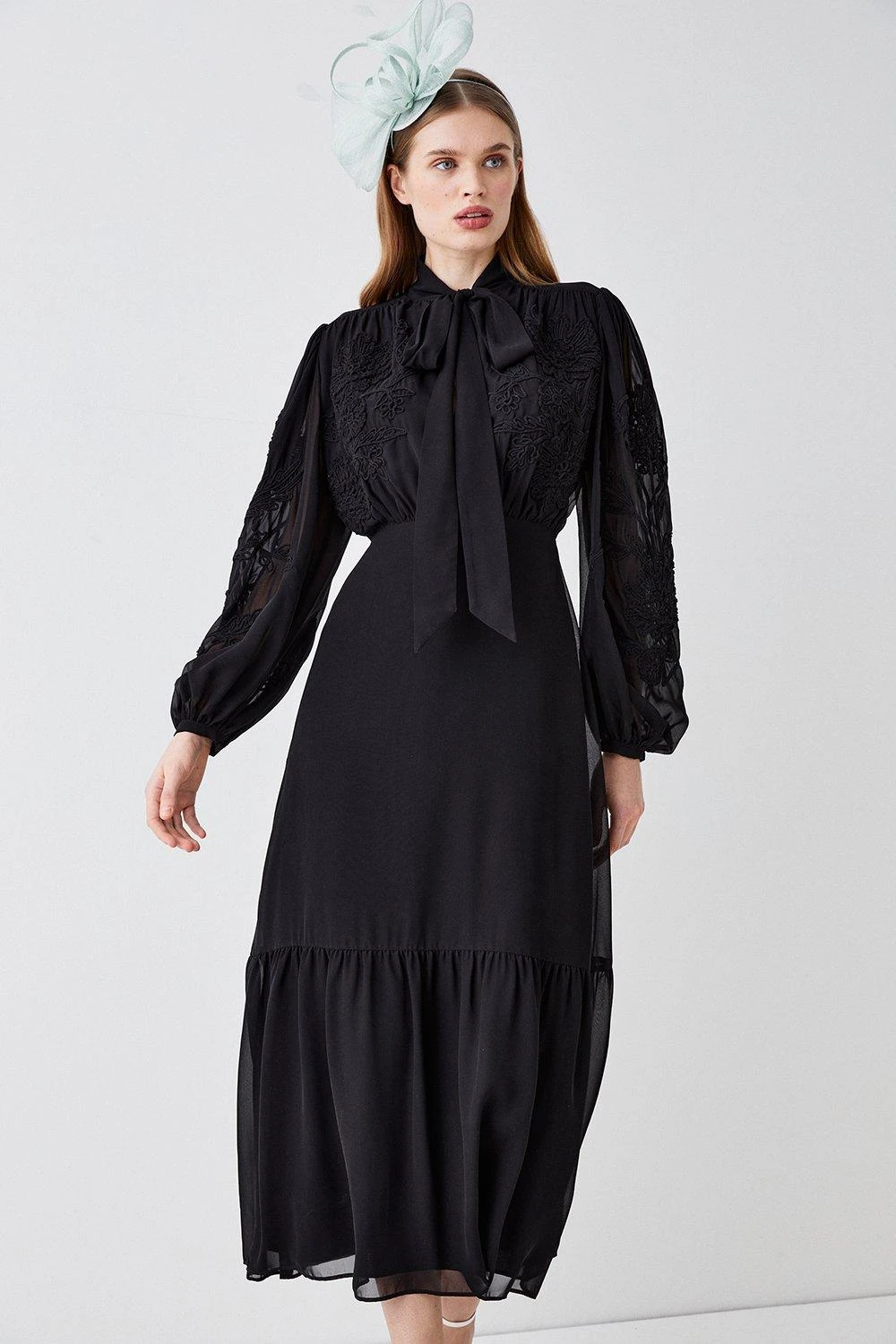 Coast Corded Floral Embroidery Midi Dress - Image 2