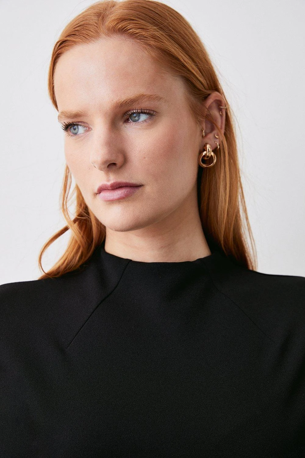 Coast High Neck Cape Shoulder Pencil Dress - Image 2