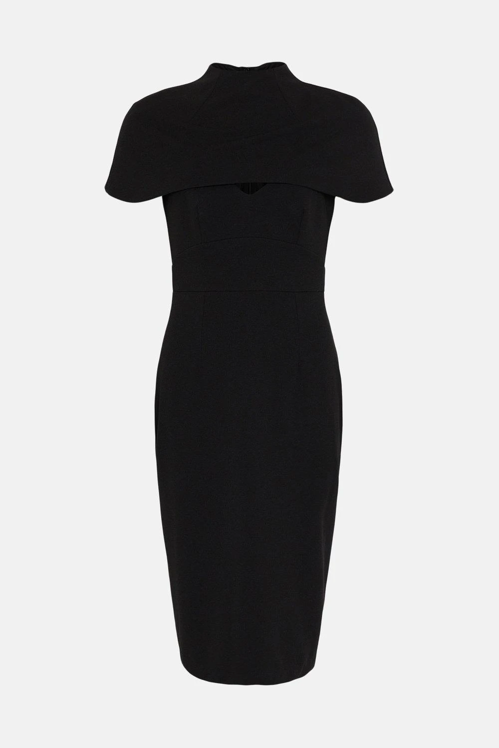 Coast High Neck Cape Shoulder Pencil Dress - Image 4