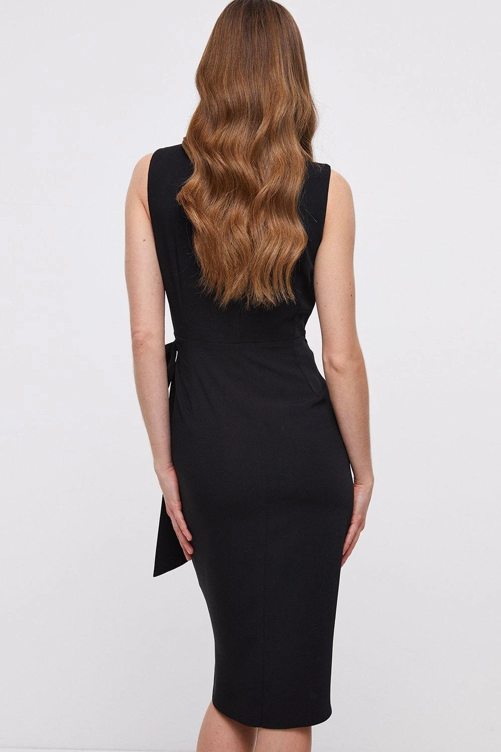 Coast Wrap Top Pencil Skirt Midi Dress - Image 5