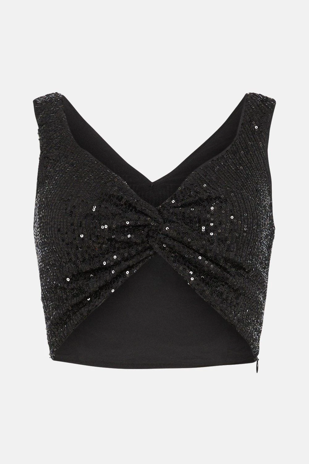 Coast Twist Front Sequin Crop Top - Image 4