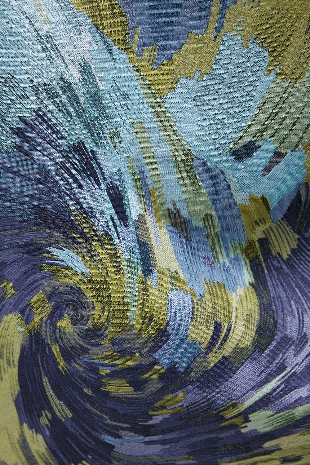 Coast Panelled Bodice Jacquard Full Skirt Midi Dress - Image 6