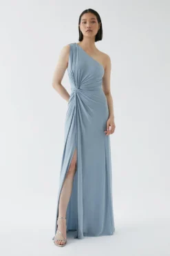 Coast Twist Detail One Shoulder Jersey Bridesmaids Dress