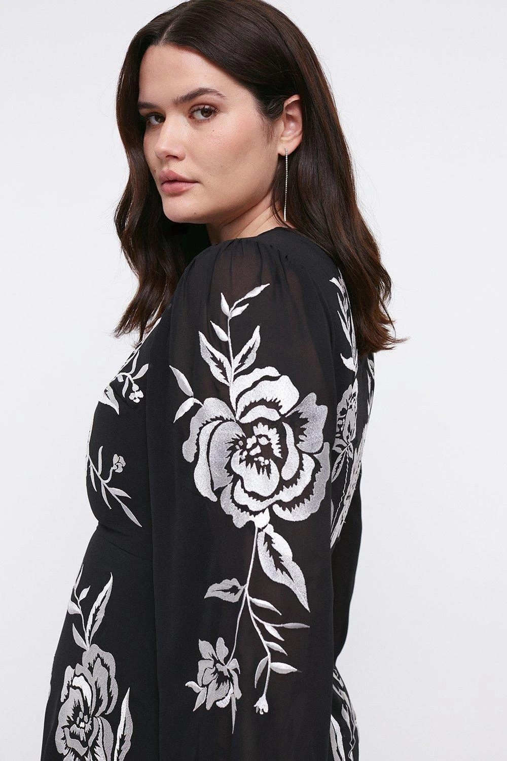 Coast Plus Size Blooming Marigold Embroidered Dress - Image 2