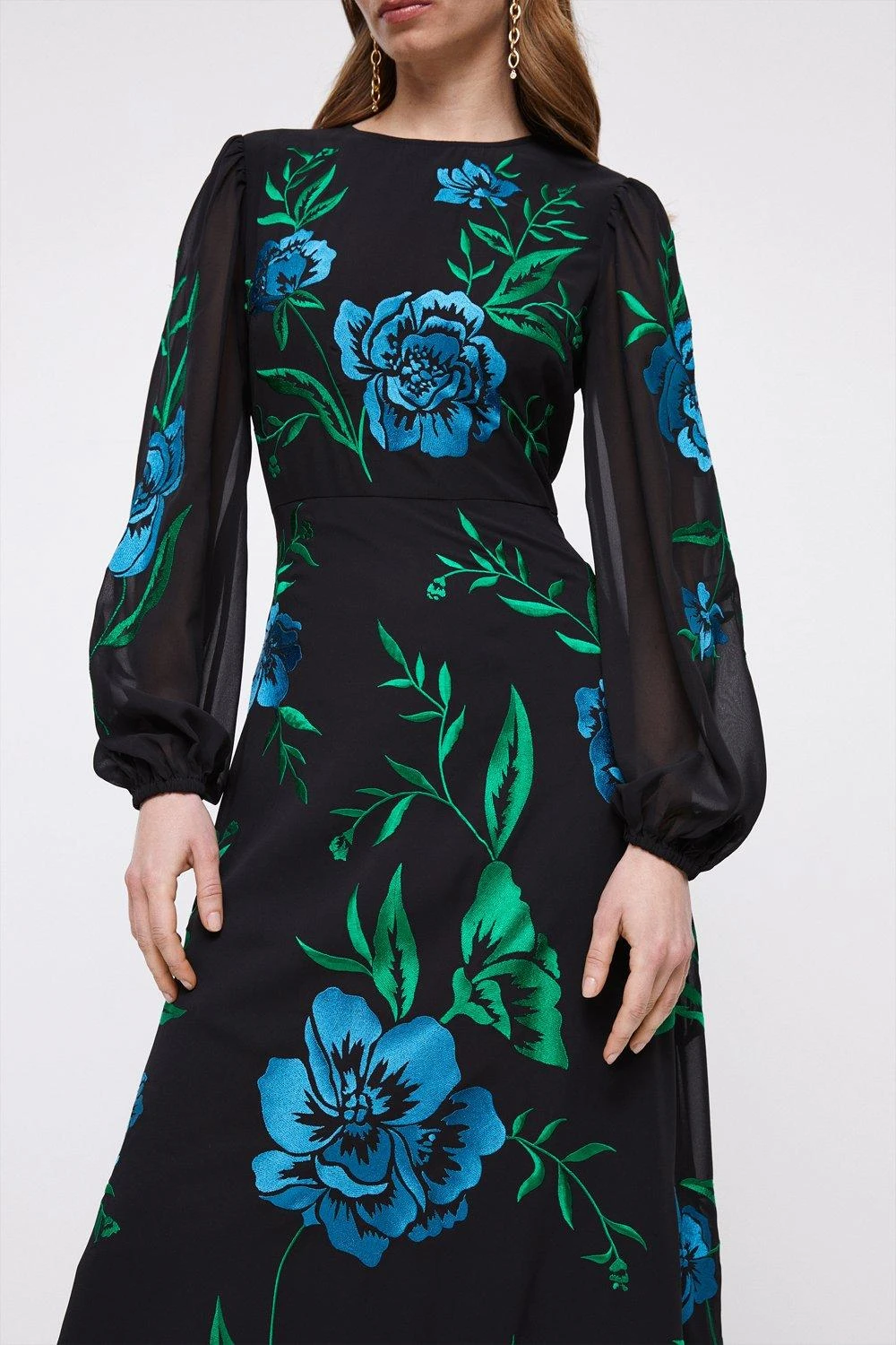 Coast Petite Blooming Marigold Embroidered Dress - Image 2