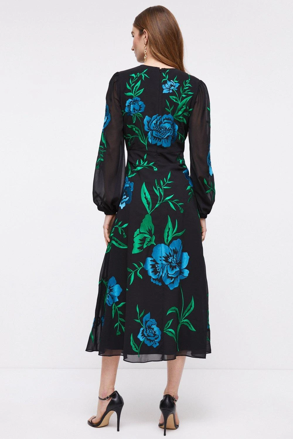 Coast Petite Blooming Marigold Embroidered Dress - Image 3