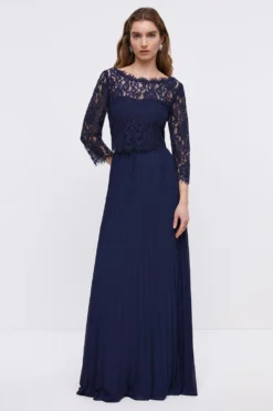 Coast Petite Removable Lace Top Bandeau Bridesmaid Dress
