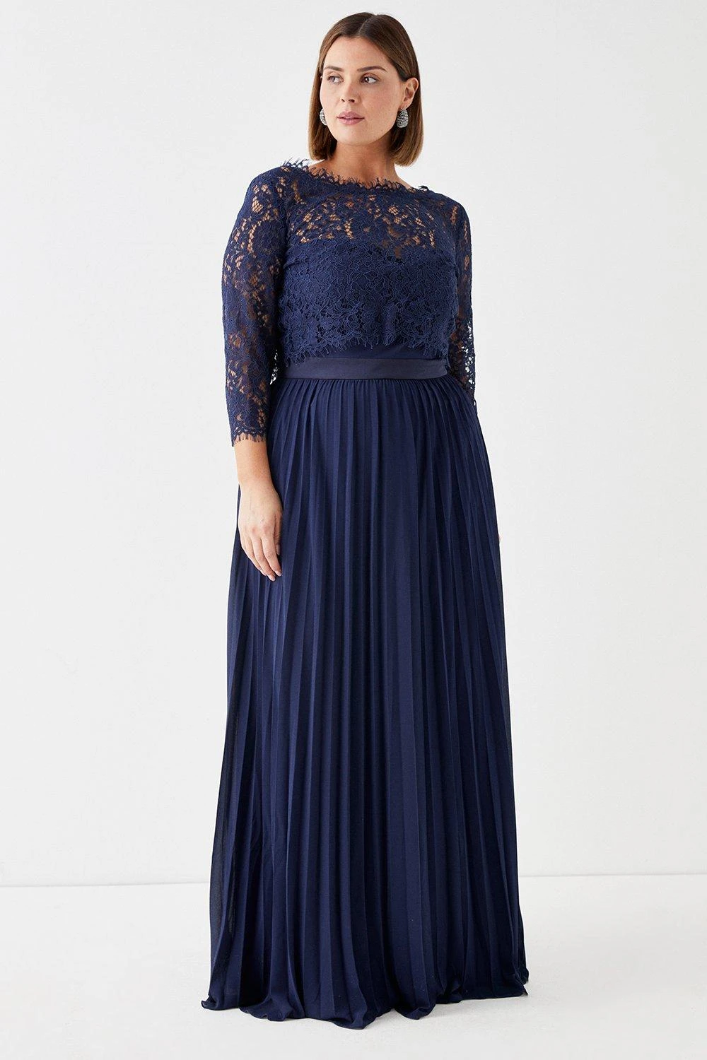 Coast Plus Size Removable Lace Top Bandeau Bridesmaid Dress