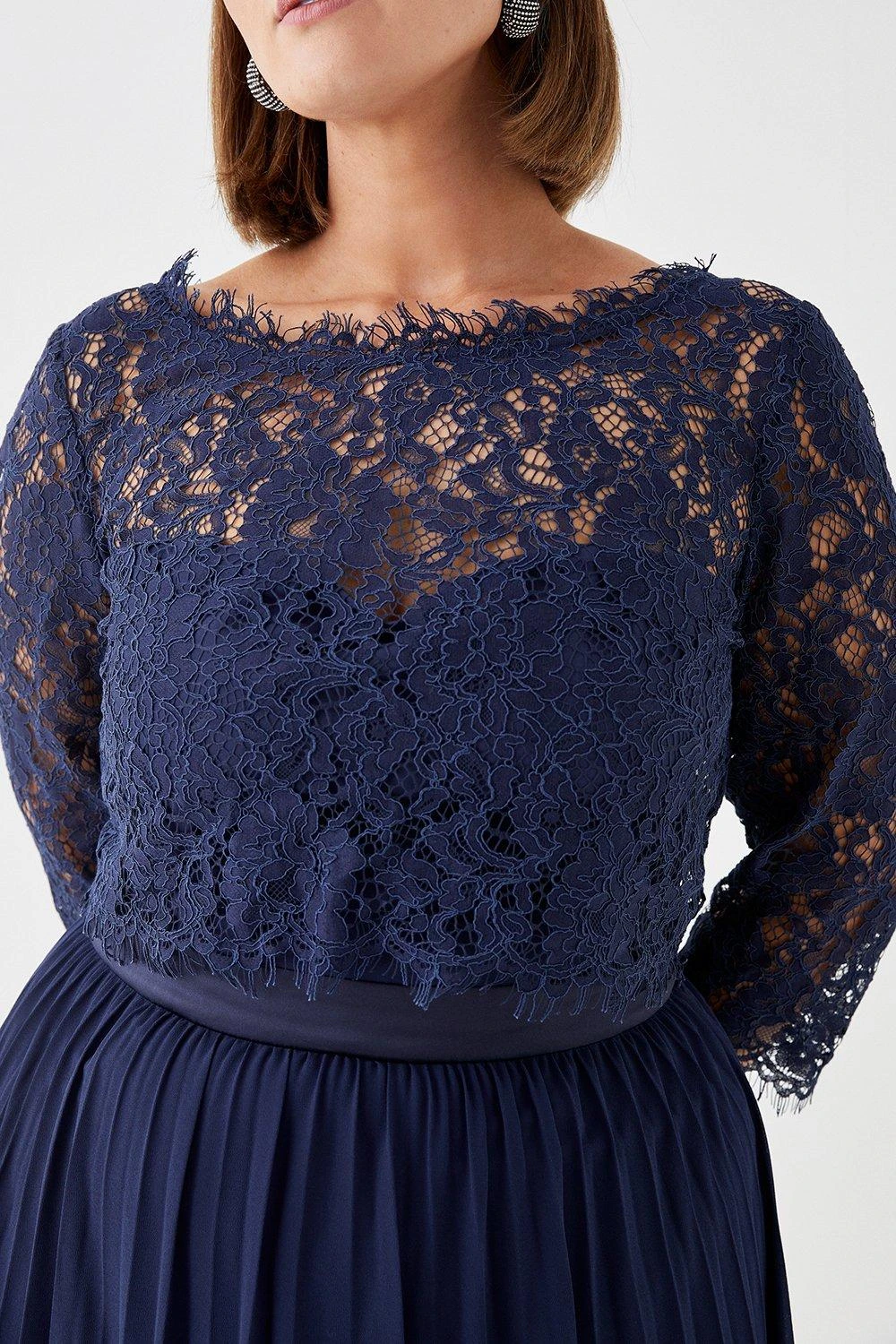Coast Plus Size Removable Lace Top Bandeau Bridesmaid Dress - Image 2
