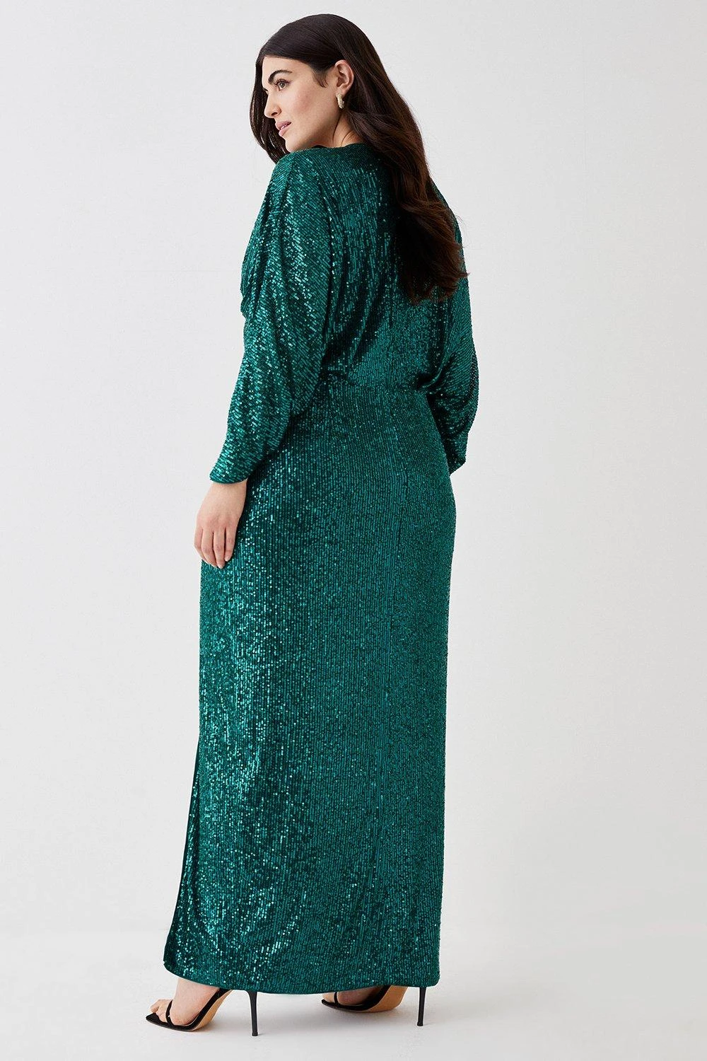 Coast Plus Size Sequin Cross Front Maxi Dress - Image 3