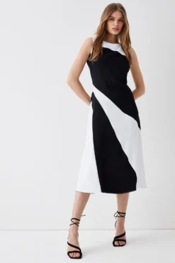 Coast Angled Panel Midi Dress