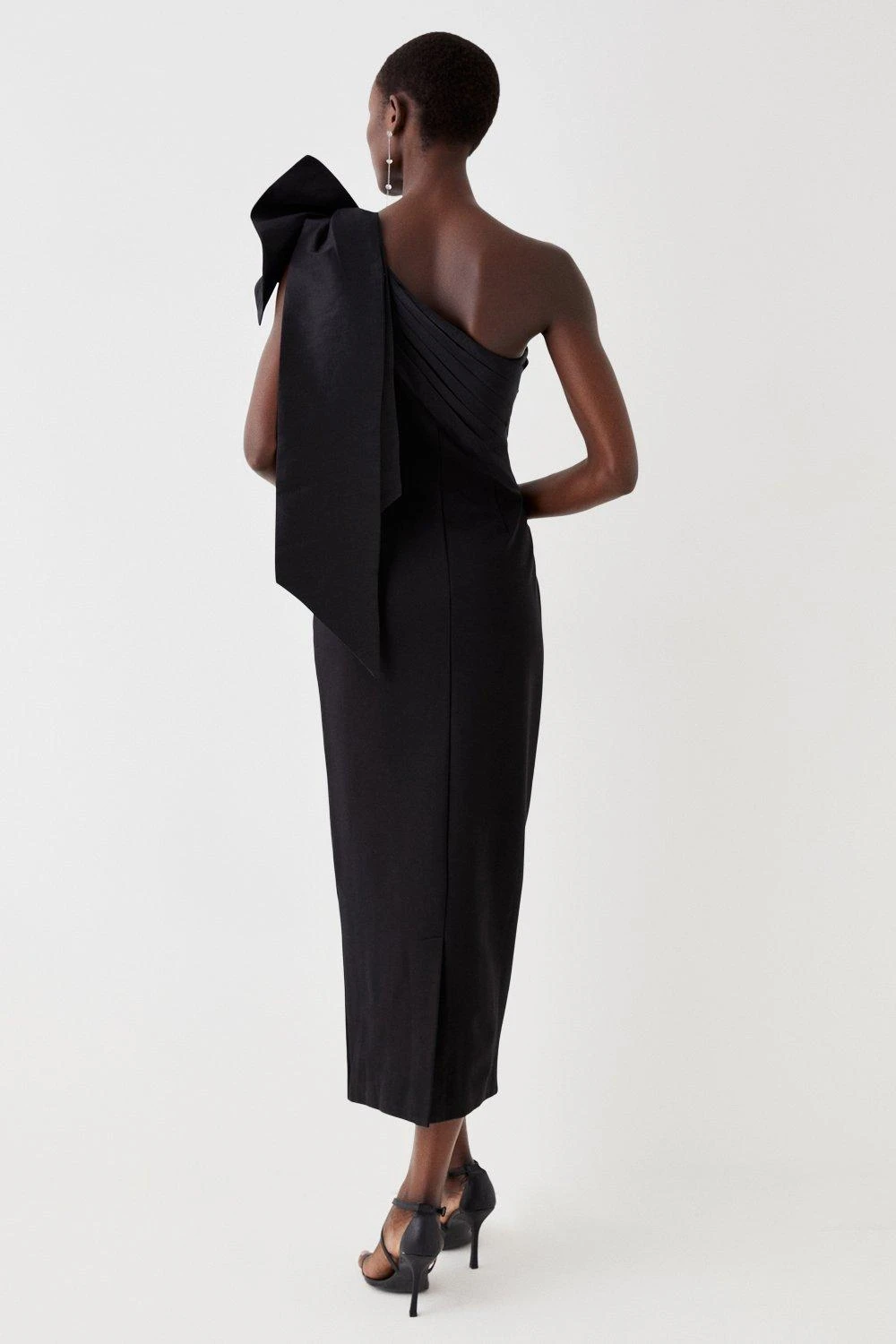 Coast One Shoulder Bow Pencil Dress - Image 4