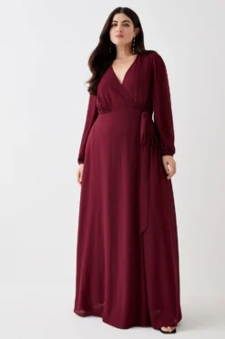 Coast Plus Size Hem Sweep Maxi Wrap Dress