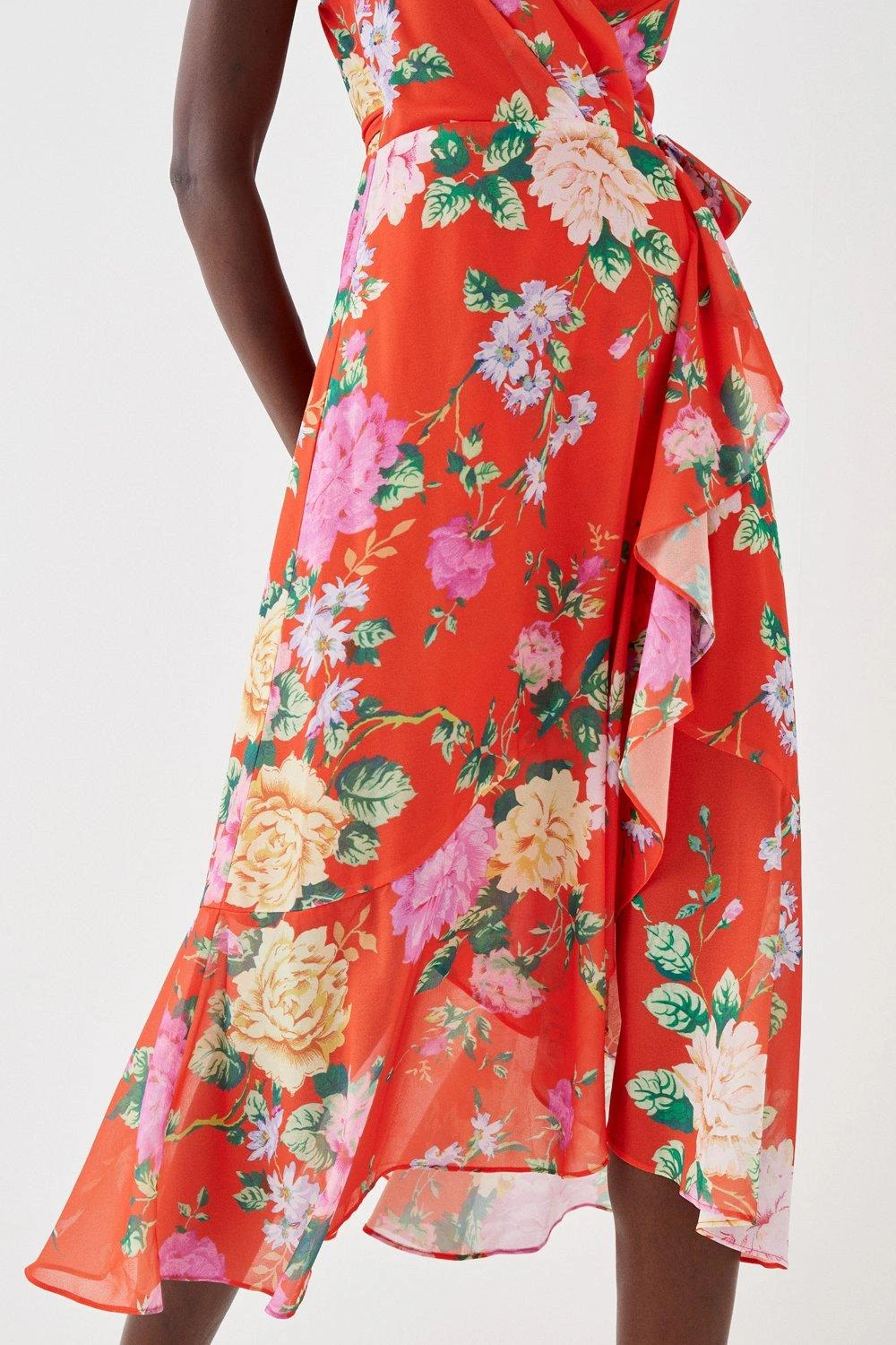 Coast Flutter Shoulder Wrap Dress - Image 2