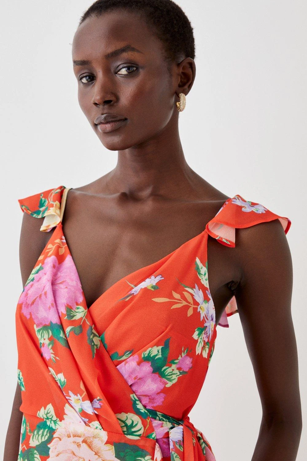 Coast Flutter Shoulder Wrap Dress - Image 3