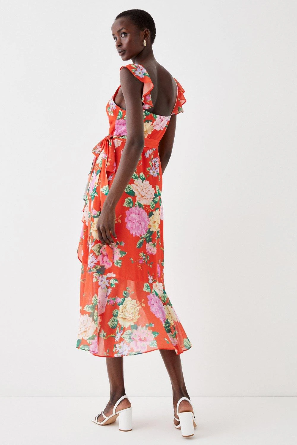 Coast Flutter Shoulder Wrap Dress - Image 4