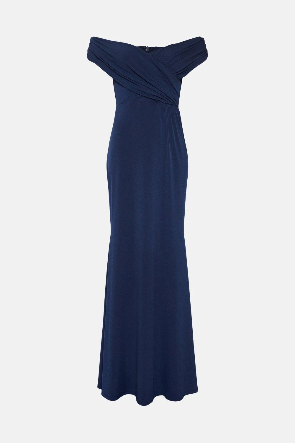Coast Petite Ruched Bardot Fishtail Slinky Jersey Bridesmaids Maxi - Image 4