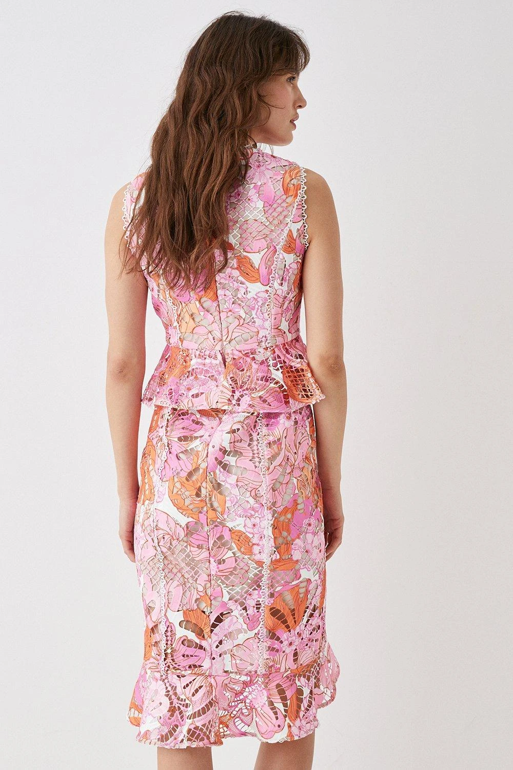 Coast Lace Midi Dress With Cut Out Back - Image 4