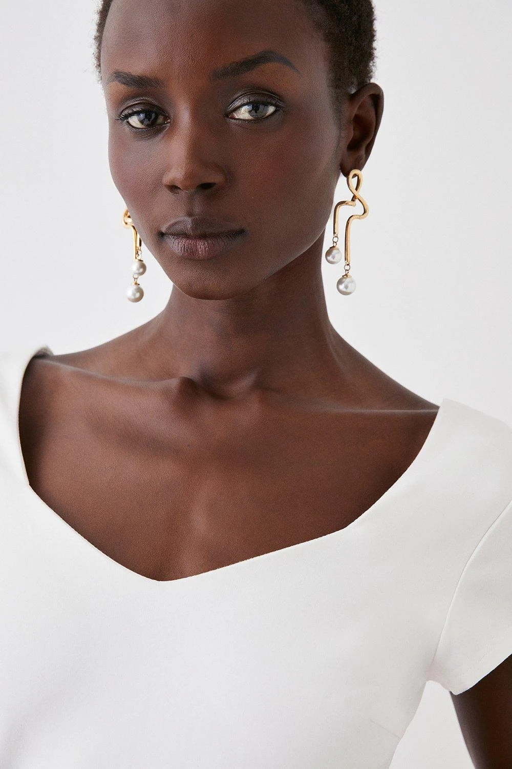 Coast 2 In 1 Midi Dress With Ponte Top & Jacquard Skirt - Image 2